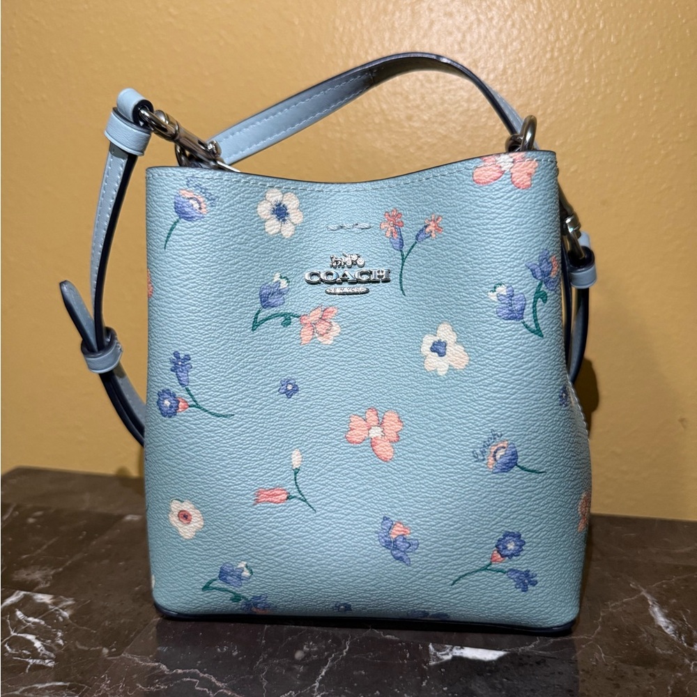 Coach Mini Town Bucket Bag With Mystical Floral Print